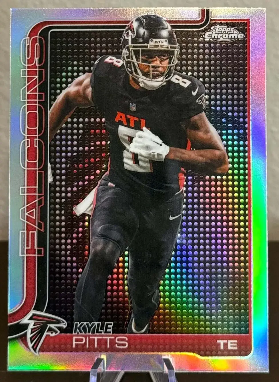 Kyle Pitts 2025 Topps Chrome - #14 Lightboard Logo Refractor Atlanta Falcons SSP